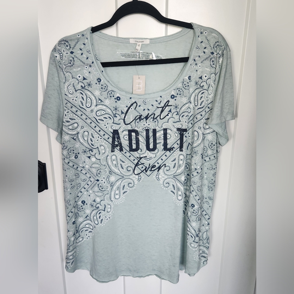 Maurices can't adult ever graphic tee in size XXL